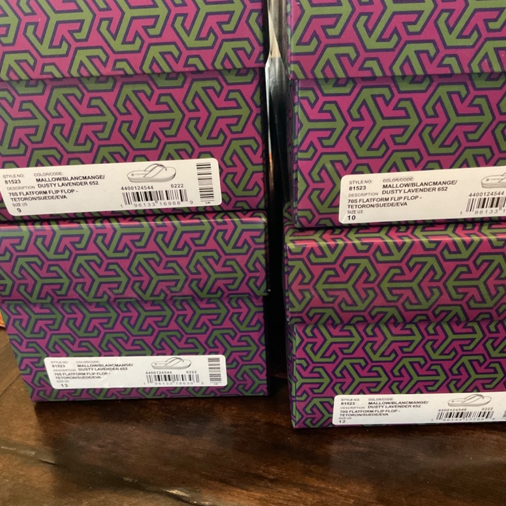 Tory Burch 70s Flatform Flip Flop,mallow/blancmange/lavender , BNIB - Picture 6 of 6